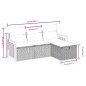 vidaXL Set de sofás de jardín 4 pzas y cojines ratán sintético gris vidaXL Set de sofás de jardín 4 pzas y cojines ratán sintético gris