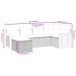 vidaXL Set de muebles de jardín 6 pzas y cojines ratán sintético gris vidaXL Set de muebles de jardín 6 pzas y cojines ratán sintético gris