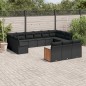 vidaXL Set de sofás de jardín y cojines 13 pzas ratán sintético negro vidaXL Set de sofás de jardín y cojines 13 pzas ratán sintético negro
