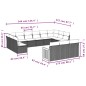 vidaXL Set de sofás de jardín y cojines 13 pzas ratán sintético negro vidaXL Set de sofás de jardín y cojines 13 pzas ratán sintético negro