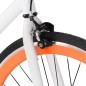vidaXL Bicicleta de piñón fijo blanco y naranja 700c 51 cm