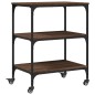 vidaXL Carrito de cocina madera de ingeniería marrón roble 60x41x76 cm vidaXL Carrito de cocina madera de ingeniería marrón roble 60x41x76 cm