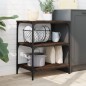 vidaXL Carrito de cocina madera de ingeniería marrón roble 60x41x76 cm vidaXL Carrito de cocina madera de ingeniería marrón roble 60x41x76 cm