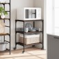 vidaXL Carrito de cocina madera de ingeniería marrón roble 60x41x76 cm vidaXL Carrito de cocina madera de ingeniería marrón roble 60x41x76 cm