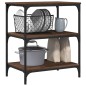 vidaXL Carrito de cocina madera de ingeniería marrón roble 60x41x76 cm vidaXL Carrito de cocina madera de ingeniería marrón roble 60x41x76 cm