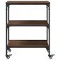 vidaXL Carrito de cocina madera de ingeniería marrón roble 60x41x76 cm vidaXL Carrito de cocina madera de ingeniería marrón roble 60x41x76 cm
