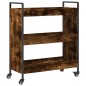vidaXL Carrito de cocina madera ingeniería roble ahumado 70x30x82 cm vidaXL Carrito de cocina madera ingeniería roble ahumado 70x30x82 cm