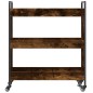 vidaXL Carrito de cocina madera ingeniería roble ahumado 70x30x82 cm vidaXL Carrito de cocina madera ingeniería roble ahumado 70x30x82 cm