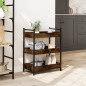 vidaXL Carrito de cocina madera ingeniería roble ahumado 50x30x70 cm vidaXL Carrito de cocina madera ingeniería roble ahumado 50x30x70 cm