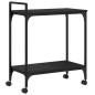 vidaXL Carrito de cocina de madera de ingeniería negro 60,5x31x72,5 cm vidaXL Carrito de cocina de madera de ingeniería negro 60,5x31x72,5 cm