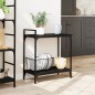 vidaXL Carrito de cocina de madera de ingeniería negro 60,5x31x72,5 cm vidaXL Carrito de cocina de madera de ingeniería negro 60,5x31x72,5 cm