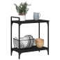 vidaXL Carrito de cocina de madera de ingeniería negro 60,5x31x72,5 cm vidaXL Carrito de cocina de madera de ingeniería negro 60,5x31x72,5 cm