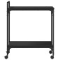 vidaXL Carrito de cocina de madera de ingeniería negro 60,5x31x72,5 cm vidaXL Carrito de cocina de madera de ingeniería negro 60,5x31x72,5 cm