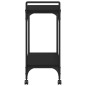 vidaXL Carrito de cocina de madera de ingeniería negro 60,5x31x72,5 cm vidaXL Carrito de cocina de madera de ingeniería negro 60,5x31x72,5 cm