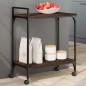 vidaXL Carrito de cocina madera ingeniería marrón roble 60,5x31x72,5cm vidaXL Carrito de cocina madera ingeniería marrón roble 60,5x31x72,5cm
