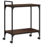 vidaXL Carrito de cocina madera ingeniería marrón roble 60,5x31x72,5cm vidaXL Carrito de cocina madera ingeniería marrón roble 60,5x31x72,5cm