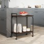 vidaXL Carrito de cocina madera ingeniería marrón roble 60,5x31x72,5cm vidaXL Carrito de cocina madera ingeniería marrón roble 60,5x31x72,5cm