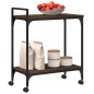 vidaXL Carrito de cocina madera ingeniería marrón roble 60,5x31x72,5cm vidaXL Carrito de cocina madera ingeniería marrón roble 60,5x31x72,5cm