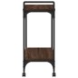 vidaXL Carrito de cocina madera ingeniería marrón roble 60,5x31x72,5cm vidaXL Carrito de cocina madera ingeniería marrón roble 60,5x31x72,5cm