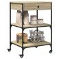 vidaXL Carrito de cocina madera ingeniería roble Sonoma 60x48x89,5 cm vidaXL Carrito de cocina madera ingeniería roble Sonoma 60x48x89,5 cm