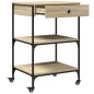 vidaXL Carrito de cocina madera ingeniería roble Sonoma 60x48x89,5 cm vidaXL Carrito de cocina madera ingeniería roble Sonoma 60x48x89,5 cm