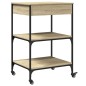 vidaXL Carrito de cocina madera ingeniería roble Sonoma 60x48x89,5 cm vidaXL Carrito de cocina madera ingeniería roble Sonoma 60x48x89,5 cm