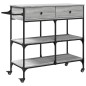 vidaXL Carrito de cocina madera ingeniería gris Sonoma 105x42x95 cm vidaXL Carrito de cocina madera ingeniería gris Sonoma 105x42x95 cm