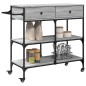 vidaXL Carrito de cocina madera ingeniería gris Sonoma 105x42x95 cm vidaXL Carrito de cocina madera ingeniería gris Sonoma 105x42x95 cm