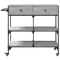 vidaXL Carrito de cocina madera ingeniería gris Sonoma 105x42x95 cm vidaXL Carrito de cocina madera ingeniería gris Sonoma 105x42x95 cm