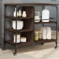 vidaXL Carrito de cocina madera ingeniería marrón roble 100x45x89,5 cm vidaXL Carrito de cocina madera ingeniería marrón roble 100x45x89,5 cm