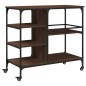 vidaXL Carrito de cocina madera ingeniería marrón roble 100x45x89,5 cm vidaXL Carrito de cocina madera ingeniería marrón roble 100x45x89,5 cm