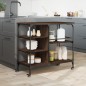 vidaXL Carrito de cocina madera ingeniería marrón roble 100x45x89,5 cm vidaXL Carrito de cocina madera ingeniería marrón roble 100x45x89,5 cm
