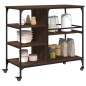 vidaXL Carrito de cocina madera ingeniería marrón roble 100x45x89,5 cm vidaXL Carrito de cocina madera ingeniería marrón roble 100x45x89,5 cm
