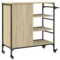 vidaXL Carrito de cocina madera ingeniería Sonoma 87,5x38,5x84,5 cm vidaXL Carrito de cocina madera ingeniería Sonoma 87,5x38,5x84,5 cm