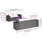 vidaXL Set de sofás de jardín 6 piezas y cojines ratán sintético negro vidaXL Set de sofás de jardín 6 piezas y cojines ratán sintético negro