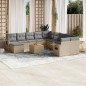 vidaXL Set de sofás de jardín 12 pzas y cojines ratán sintético marrón vidaXL Set de sofás de jardín 12 pzas y cojines ratán sintético marrón