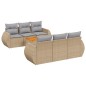 vidaXL Set sofás de jardín 7 piezas y cojines ratán sintético beige vidaXL Set sofás de jardín 7 piezas y cojines ratán sintético beige