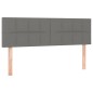 vidaXL Cama box spring colchón y luces LED tela gris oscuro 140x200 cm vidaXL Cama box spring colchón y luces LED tela gris oscuro 140x200 cm