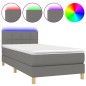 vidaXL Cama box spring con colchón y LED tela gris oscuro 100x200 cm vidaXL Cama box spring con colchón y LED tela gris oscuro 100x200 cm
