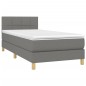 vidaXL Cama box spring con colchón y LED tela gris oscuro 100x200 cm vidaXL Cama box spring con colchón y LED tela gris oscuro 100x200 cm