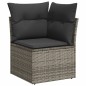 vidaXL Set de sofás de jardín 11 pzas y cojines ratán sintético gris vidaXL Set de sofás de jardín 11 pzas y cojines ratán sintético gris