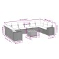 vidaXL Set de sofás de jardín 11 pzas y cojines ratán sintético gris vidaXL Set de sofás de jardín 11 pzas y cojines ratán sintético gris