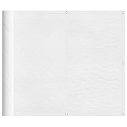 vidaXL Pantalla de balcón 100% poliéster Oxford blanco 90x800 cm