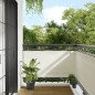 vidaXL Pantalla de balcón 100% poliéster Oxford crema 75x700 cm