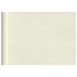 vidaXL Pantalla de balcón 100% poliéster Oxford crema 75x700 cm