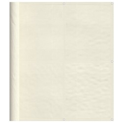 vidaXL Pantalla de balcón 100% poliéster Oxford crema 120x800 cm