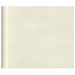 vidaXL Pantalla de balcón 100% poliéster Oxford crema 90x800 cm