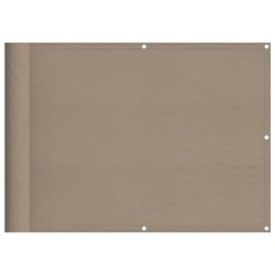 vidaXL Pantalla de balcón 100% poliéster Oxford taupé 75x800 cm