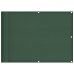 vidaXL Pantalla de balcón 100% poliéster Oxford verde oscuro 75x800 cm