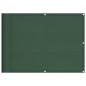 vidaXL Pantalla de balcón 100% poliéster Oxford verde oscuro 75x800 cm